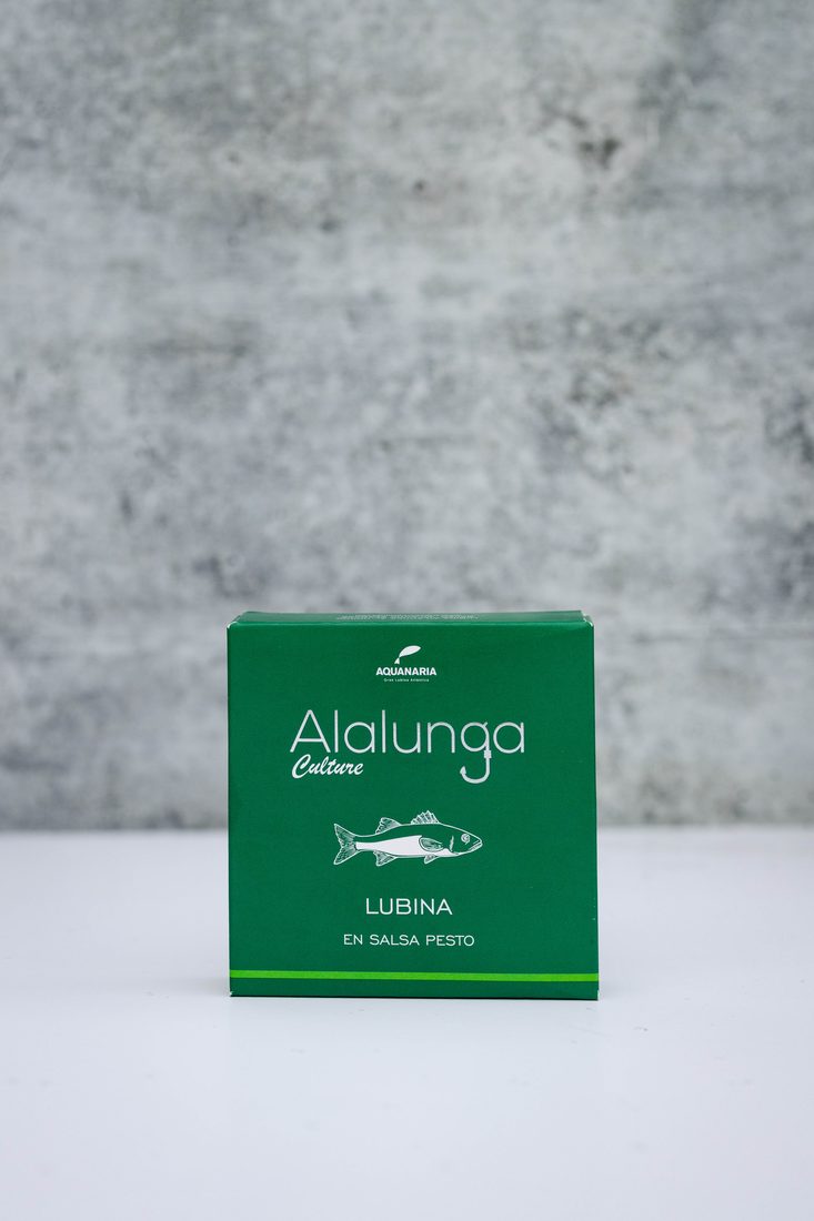 Aquanaria Alalunga sea bass in pesto sauce tin